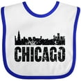 thumbnail image 3 of Inktastic Chicago Skyline Grunge Boys or Girls Baby Bib, 3 of 4