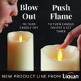 thumbnail image 3 of Raz Push Flame Red Pillar Candles with Remote, Set of 3, 3 of 9