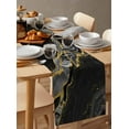 thumbnail image 6 of Black Marble Table Runner 60 Inches, Gold Abstract Vintage Modern Grey Art Bed Runner Dresser Scarves Tabletop for Indoor Outdoor Parties/Ceremony/Banquet, 13" x 60", 6 of 8