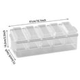 thumbnail image 2 of Chilled Condiment Server with 5 Removable Containers Fresh Food Storage Tray Includes Individual Lids Plate Clip and Forks for Bar Accessories, 2 of 8