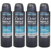 Dove Men + Care Clean Comfort Spray Deodorant & Antiperspirant 150ml / 5 Ounce,(4 Pack)