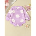 Bangyeer Toddler Baby Girls Fall Winter Plush Romper Long Sleeve Bow