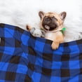 thumbnail image 3 of Rocae Buffalo Plaid Blue Black for Pet Blanket Dog Blanket Cat Blanket Soft Sleep for Small Medium Pet-Small, 3 of 8