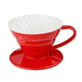 thumbnail image 2 of Goteador de café manual de Taza de filtro de papel Cono de cafetera rojo Sunnimix Goteador de café de cerámica, 2 of 8