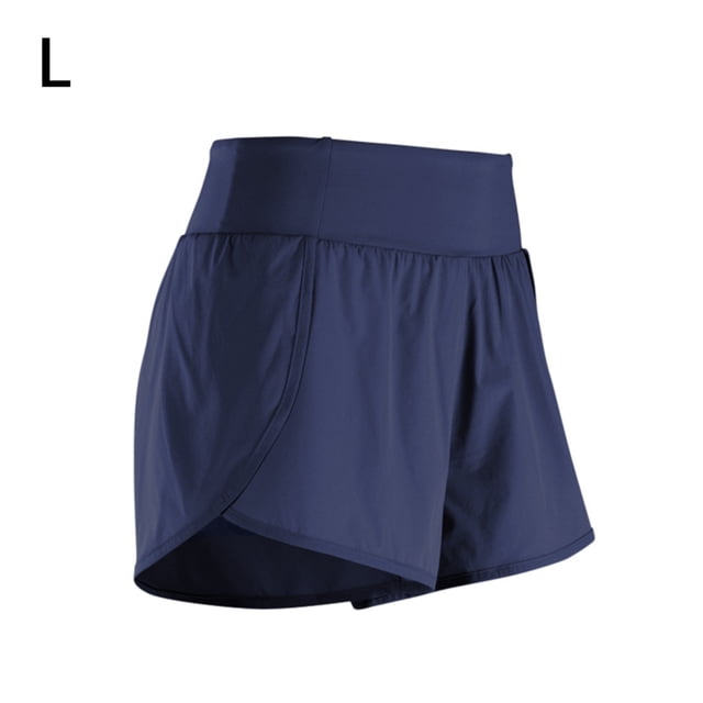 La yoga pone en cortocircuito a las mujeres que ejecutan los pantalones cortos Ropa deportiva de secado rápido, azul marino, L AweSitey AP001149-11B
