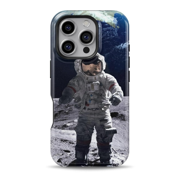DesignSkinz Scratch-Resistant Hard Slim Case Compatible with iPhone 16 (Compatible with MagSafe) - Astronaut V2