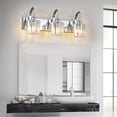 thumbnail image 3 of LMQNINE 3-Light Modern Bathroom Sconce,Vanity Light with Crystal Accents,Over-Mirror,Chrome, 3 of 7