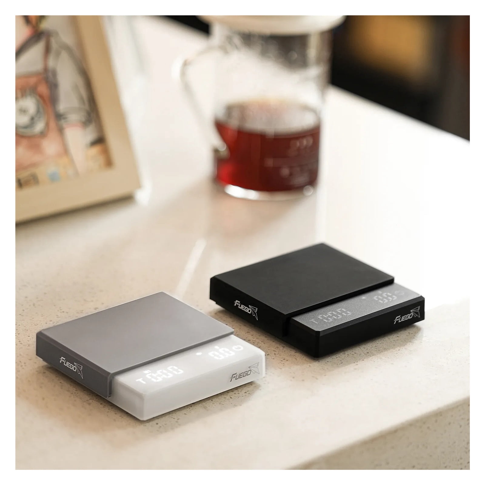 Kitchen Coffee Scale With Timer Rechargeable Digital Scale, 0.1g High Precision 3 Modes Drip Espresso Scale Barista Gift ,Simple Operation