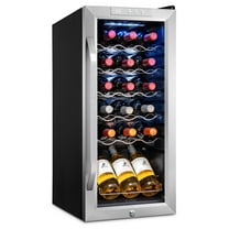 IVATION 18-Bottle Compressor Wine Refrigerator with Lock, Stainless Steel