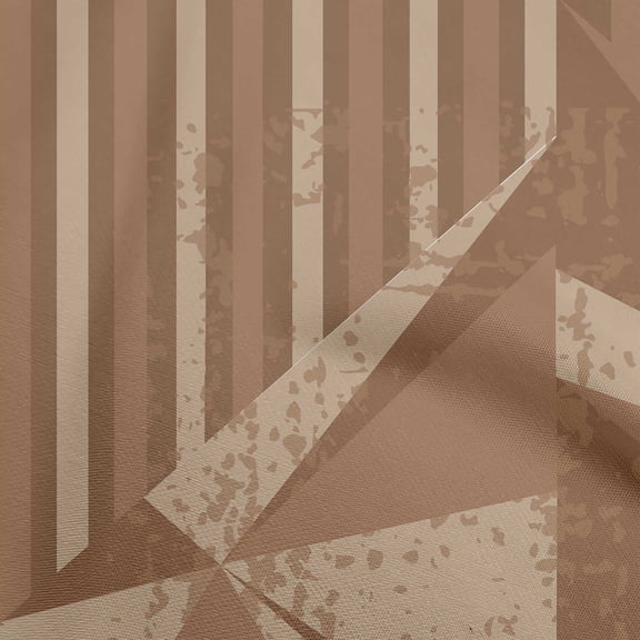 oneOone Polyester Spandex Brown Fabric Geometric Diamond With Stripes Sewing Craft Projects Fabric Prints By Yard 56 Inch Wide