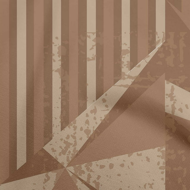 oneOone Polyester Spandex Brown Fabric Geometric Diamond With Stripes Sewing Craft Projects Fabric Prints By Yard 56 Inch Wide