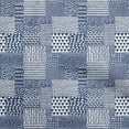thumbnail image 1 of oneOone Silk Tabby Blue Fabric Geometrical Craft Projects Decor Fabric Printed By The Yard 42 Inch Wide, 1 of 4