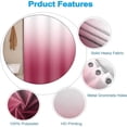 thumbnail image 5 of Rose Pink Shower Curtain Set with Hooks Modern Ombre White Red Shower Curtains for Bathroom Hotel Dorm Solid Boho Waterproof Fabric Shower Curtain 72x72inches, 5 of 6