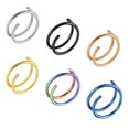 thumbnail image 3 of Yuangui Nose Ringhoop Rings Jewelry Double Faux Fakesteel Stainlessclip Cuff Non Septum Lip Studs Spiral Single Womengold, 3 of 10