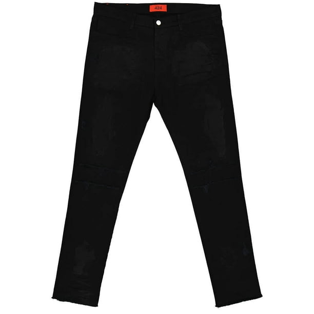 424 Men's Black Pocket Straight Leg Jeans, Waist Size 28" - Walmart.com