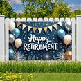 thumbnail image 5 of Decorative Design Happy Retirement Celebration Banner Colorful Balloons Star Decoration Gold Glitter Banner for Retirement Party Indoor Celebration Event, 5 of 7