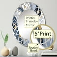 thumbnail image 3 of DESIGN ART Designart "Dark Blue and Gold Strokes XXIV" Fractals Modern Wall Mirror 20in.x30in., 3 of 4