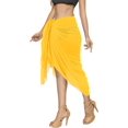 thumbnail image 5 of HAPPY BAY Women's Vacation Beach Sarong Wrap Slit Bottom One Size Yellow-H845, 5 of 5