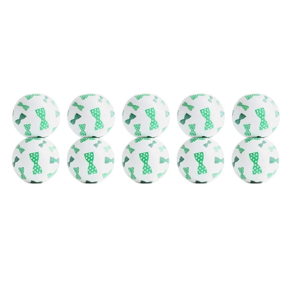 10 Pieces Round Loose Beads DIY Garland Handmade Retro Style Accessories Decorative Ornament Green Balls Beads for Thanksgiving Farmhouse Bow Tie