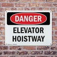 thumbnail image 4 of (2 Pack) Elevator Hoistway OSHA Danger Sign 18 Inch X 12 Inch Indoor / Outdoor Rust-Free Aluminum Metal Signs for Workplace, Workshop, and Construction Site, Made in the USA, 4 of 8