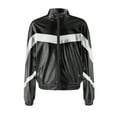 thumbnail image 4 of inhzoy Kids Girls Metallic lightweight Zip-Up Bomber Jacket,Sizes 6-16 Black-A 14, 4 of 7