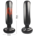 thumbnail image 3 of Muyoka Saco de boxeo inflable de 63 pulgadas para entrenamiento pesado, saco de boxeo inflable para entrenamiento físico, columna deportiva, alivio del estrés, objetivo de boxeo con bomba de aire para Muyoka Hogar, 3 of 7