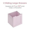 thumbnail image 2 of Homfa 7 Cube Toy Storage Organizer, Kids Geometric Bookcase and Bookshelf with 4 Drawers, Pink, 2 of 7
