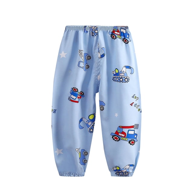 Odeerbi 1-6 Años Niños Niñas Pantalones de Chándal Camión Excavadora Lindo Ejercicio Atlético Deportes Jogger Pantalones Recortados Transpirable Suelta Casual Joggers