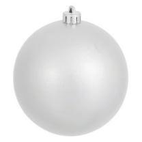 Vickerman 4" Silver Candy Ball Ornament, 6 per Bag