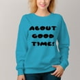 thumbnail image 2 of Women's About Good Pattern Crew Neck Pullover Cozy Clothes Autumn Winter, 2 of 11