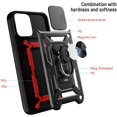 thumbnail image 3 of Compatible with iPhone 13 Pro Max Case with Slide IBAOLE Cover and Kickstand, Hard PC Back and Soft Bumper Edge Rugged Grade Shockproof Case for iPhone 13 Pro Max 6.7 inch 2021 (Gold)Green, 3 of 7