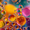 Abstract Dog, variant on Oil Water Bubble Abstract Canvas Print，Modern Wall Decor for Living Room Bedroom Office Kitchen Hotel Bathroom