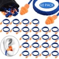 thumbnail image 1 of Bouchons d'Oreilles Filaires en Silicone Réduisant le Bruit, Protection Auditive Souple, Bouchons d'Oreilles Réutilisables en Caoutchouc pour Dormir, Nager, Ronfler, Sports (60), 1 of 6