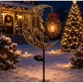 thumbnail image 1 of Christmas Reindeer & Moon Solar Garden Stake Light, Magical Holiday Ambience with Warm White Illumination for Creating a Welcoming Entryway, 1 of 2