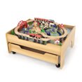 thumbnail image 2 of 100  Piece Wooden Train Table, 2 of 10