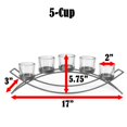 thumbnail image 3 of Portavelas Seraphic Iron Arch, 43 cm, 5 tazas rojas, 3 of 6