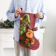 thumbnail image 1 of 1 Pice Dcorations De Nol Laine Tricoter Grand Pre Nol Bonhomme De Neige Cerf Chaussettes De Nol Sac Cadeau (estilo 3), 1 of 5