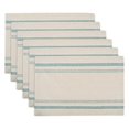 thumbnail image 1 of Set de Individuales DII Rayas Francesas 33x48 cm 6 Piezas Taupe y Verde Azulado, 1 of 7