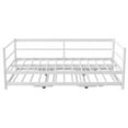 thumbnail image 6 of Bellemave Twin Daybed with Pop Up Trundle, Metal Sofa Beds with LED Lights, Twin to King Bed Frame for Living Room, Bedroom and Guest Room,White, 6 of 8