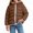 Coffee, variant on Teylalorva Girl'sOuterwear Jackets Hooded Long Sleeve Puffer Jacket Warm Winter Outerwear for Toddlers(0-7) Pink Size 2T
