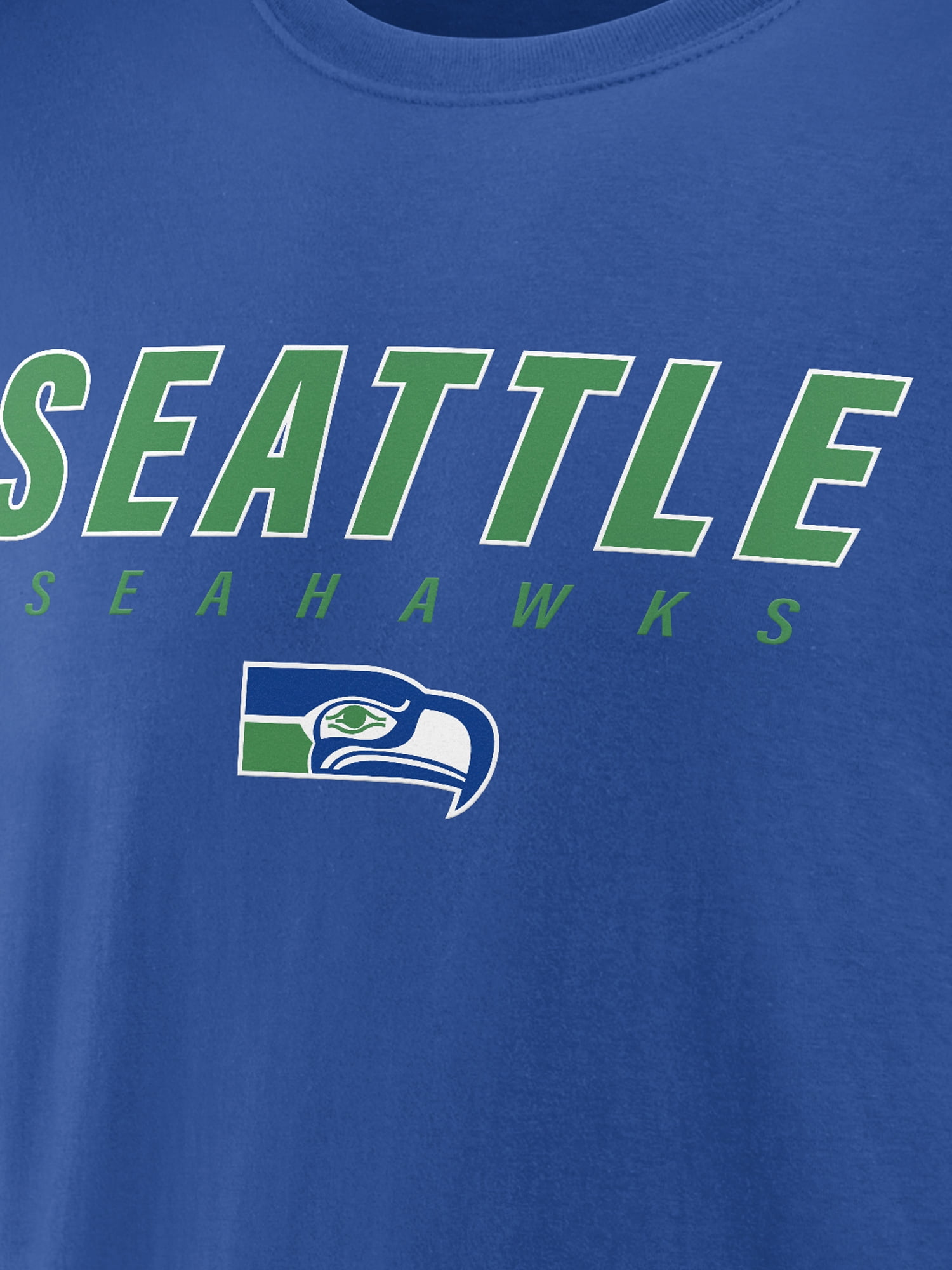 NFL Seattle Seahawks Men's Cotton Blue Short Sleeve T-Shirt