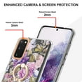 thumbnail image 3 of Allytech Floral Design Series Slim Shell Ring Holder Kickstand Shockproof Soft TPU Back Cover Cell Phone Case for Samsung Galaxy S20,Rose, 3 of 4