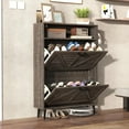 thumbnail image 6 of JESTOP Shoe Cabinet Storage with Flip Drawers for Entryway, Wood Shoe Organizers, Freestanding Large Shoe Rack with Adjustable Shelves, 6 of 8