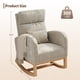 thumbnail image 3 of QinaQin Mecedora para lactancia con cojín, sillón accent mecedor cómodo para sala, recámara o cuarto del bebé, ideal para descansar y leer, 3 of 8