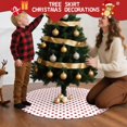 thumbnail image 5 of 36 Inch Christmas Tree Skirt – Velvet Plush Tree Mat, Soft Thickened Polyester with Red Ties, Single-Sided Printing, Available in 30in/36in/48in, Perfect for Holiday Xmas Tree Decoration, 5 of 7