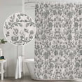 thumbnail image 4 of Spring Flowers Shower Curtain Set - 48" x 72" Washable Bathtub Curtain with 12 Hooks, Farmhouse Grey-blue Pastoral Floral Leaf Waterproof Fabric Stall Shower Curtains for Bathroom/Bathtub Décor, 4 of 6