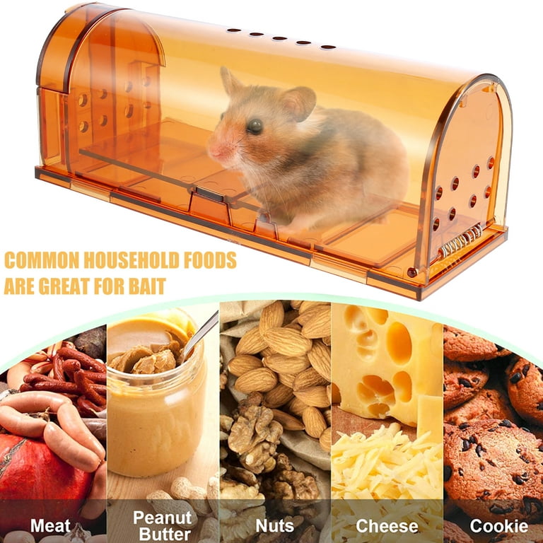 Mouse Trap, Reusable Live Rat Trap, Animal Friendly Mouse Catcher For Indoor  And Outdoor, Home, Kitchen, Garden(2pcs)
