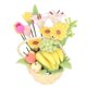thumbnail image 4 of Miniature Flower Fruit Basket Exquisite Craftsmanship Small Portable Long Lasting Color 1:12 Scale Flower Fruit Basket, 4 of 4