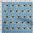 thumbnail image 3 of Soimoi Dog Print,Cotton Poplin, Sewing Fabric Sold by The Yard 42 Inch Wide,Sewing Craft Quilting/Quilt Making Fabric, Blue, 3 of 5