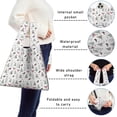 thumbnail image 5 of 5 Pack Foldable Shopping Bag,Christmas Forest Pattern Reusable Grocery Bags with Pockets,Large Reusable Tote Bags with Handles Waterproof & Lightweight, 5 of 6